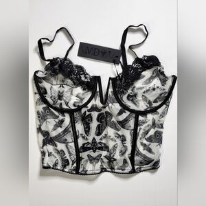 New ~Widow Dolls Kill Spirit World Mesh Corset Top